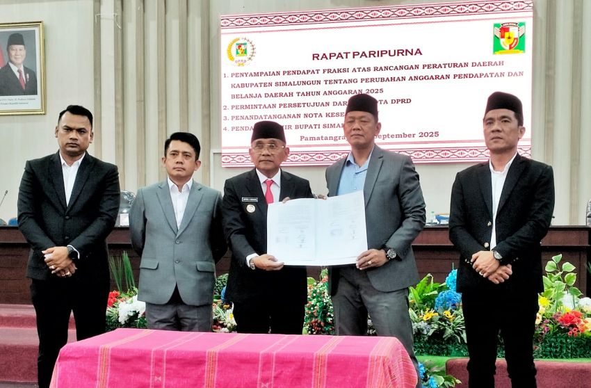 DPRD Setujui Rancangan Perubahan APBD TA 2025 Pemkab Simalungun