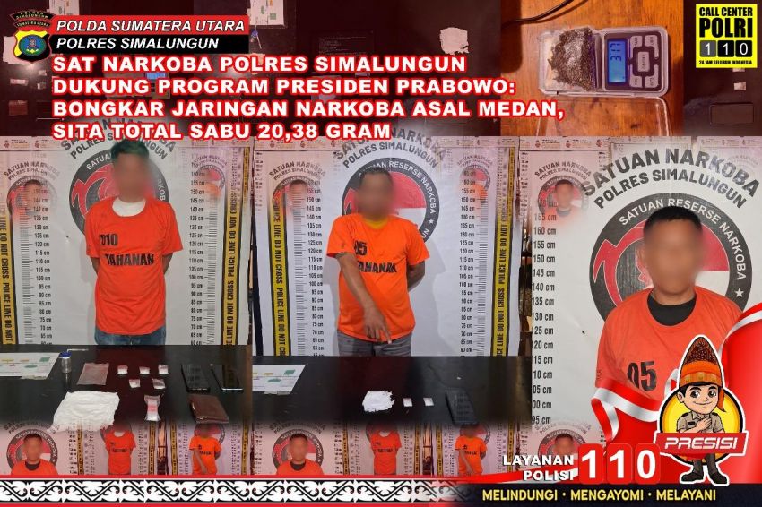 Bandar Narkoba Asal Kota Medan Tidak Berkutik Ditangkap dengan Sabu 17,98 Gram