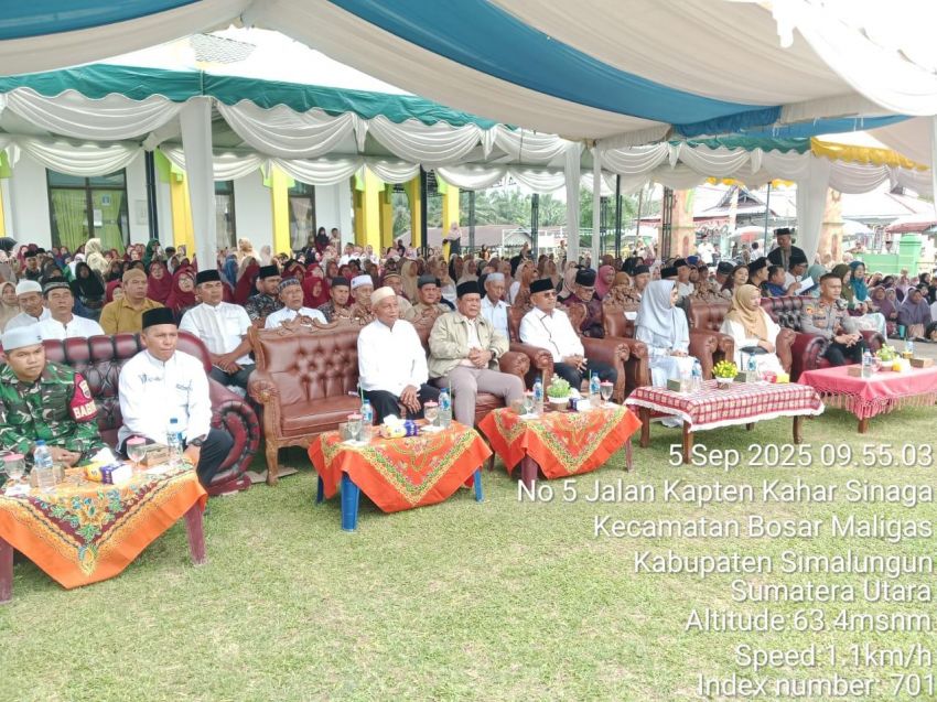 Polsek Bosar Maligas Jaga Persatuan Indonesia dalam Safari Dakwah Maulid Nabi, 500 Jamaah Hadiri Ceramah Habib Ahmad Al Habsyi