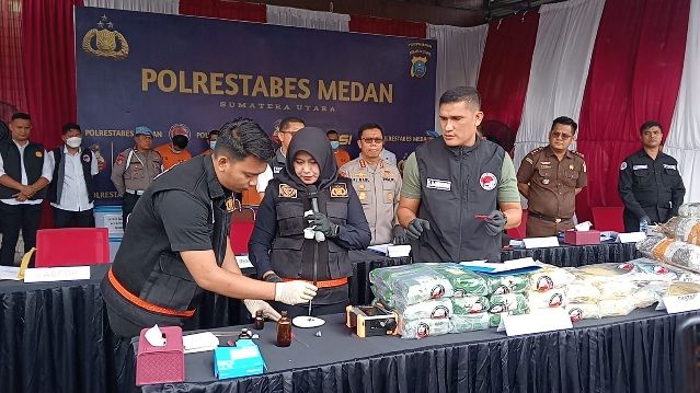 Polrestabes Medan Musnahkan Barang Bukti Narkoba, Selamatkan 342.660 Jiwa