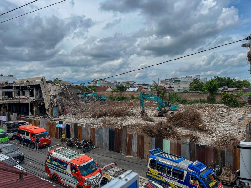 Musa Kabid Tata Ruang PUTR; Progres Perobohan Gedung Pasar Horas Capai 35%,