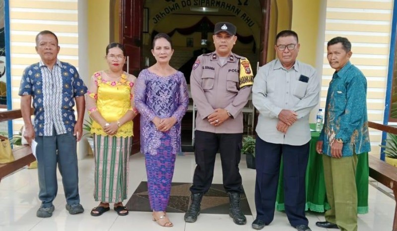 Bhabinkamtibmas Polsek Bosar Maligas Amankan Ibadah Minggu dan Sampaikan Himbauan Bahaya Narkoba serta Judi Online