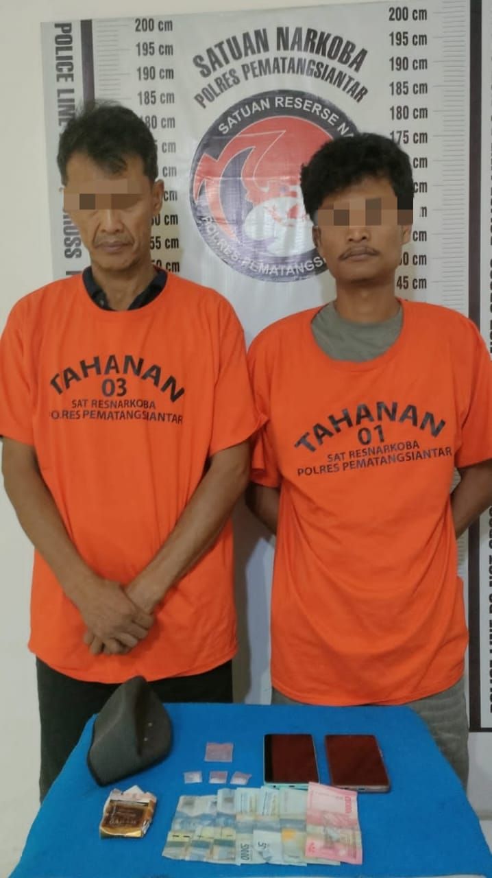 Polres Pematangsiantar Amankan 2 Laki Laki dan 3 Paket Sabu di Jalan Pesantren