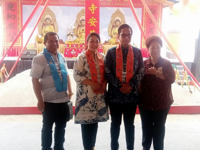 Wali Kota Medan Rico Waas Hadiri Peletakan Batu Pertama Vihara Bhoga Prajna di Medan Area