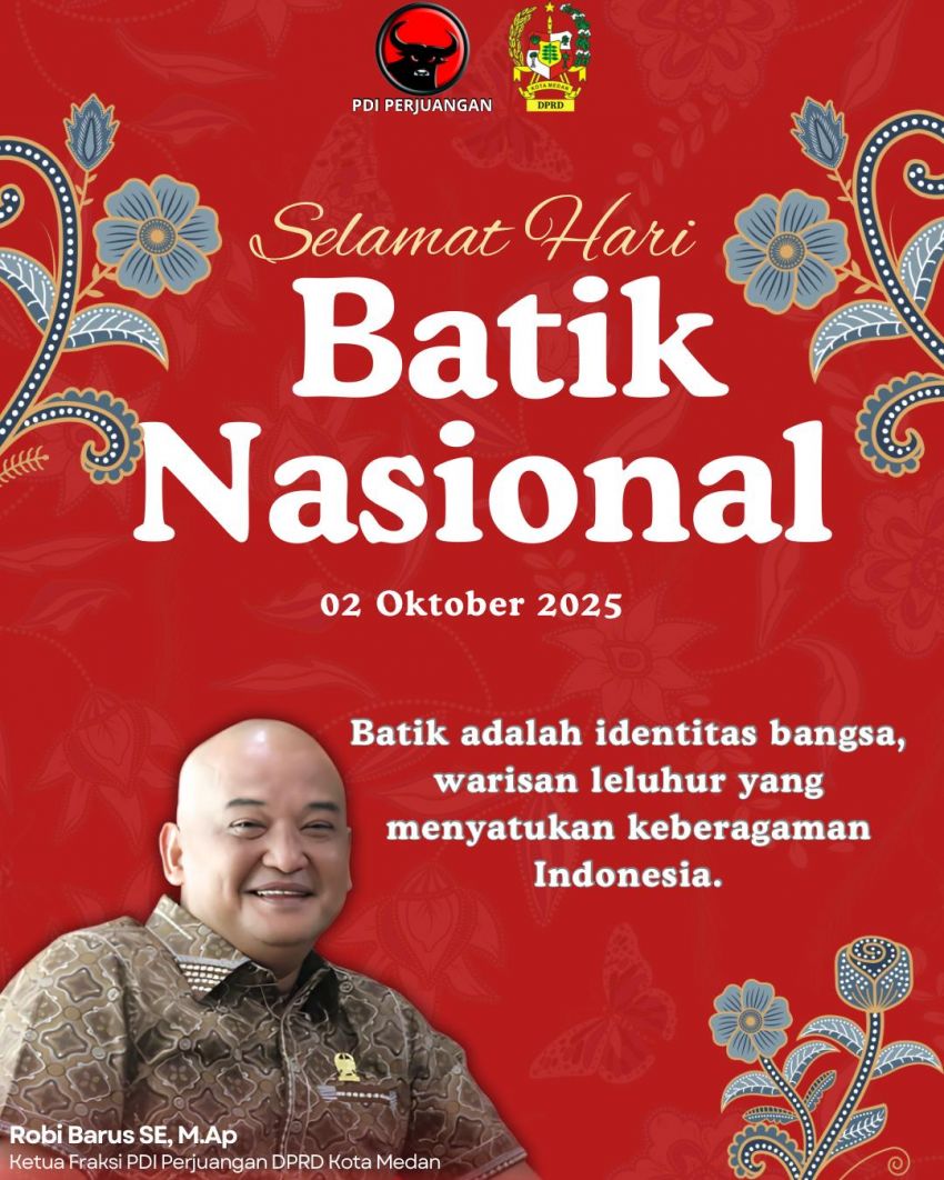 Hari Batik Nasional Robi Barus Ajak Lestarikan Budaya Sebagai Jati Diri Bangsa