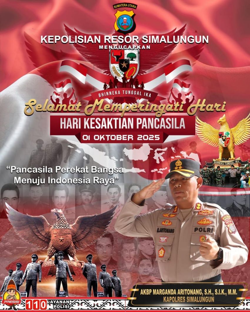 Kapolres Simalungun Ajak Masyarakat Jaga Persatuan di Hari Kesaktian Pancasila 2025