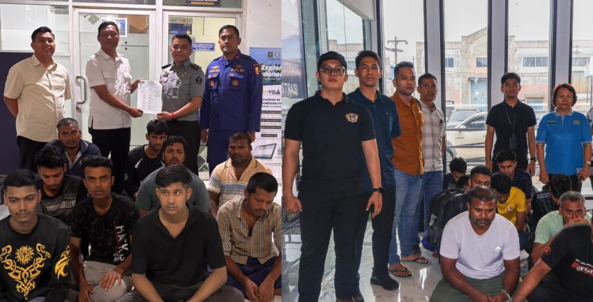 Kantor imigrasi Belawan Serahkan 9 orang WN Banglades ke Rudenim Medan untuk Dideportasi