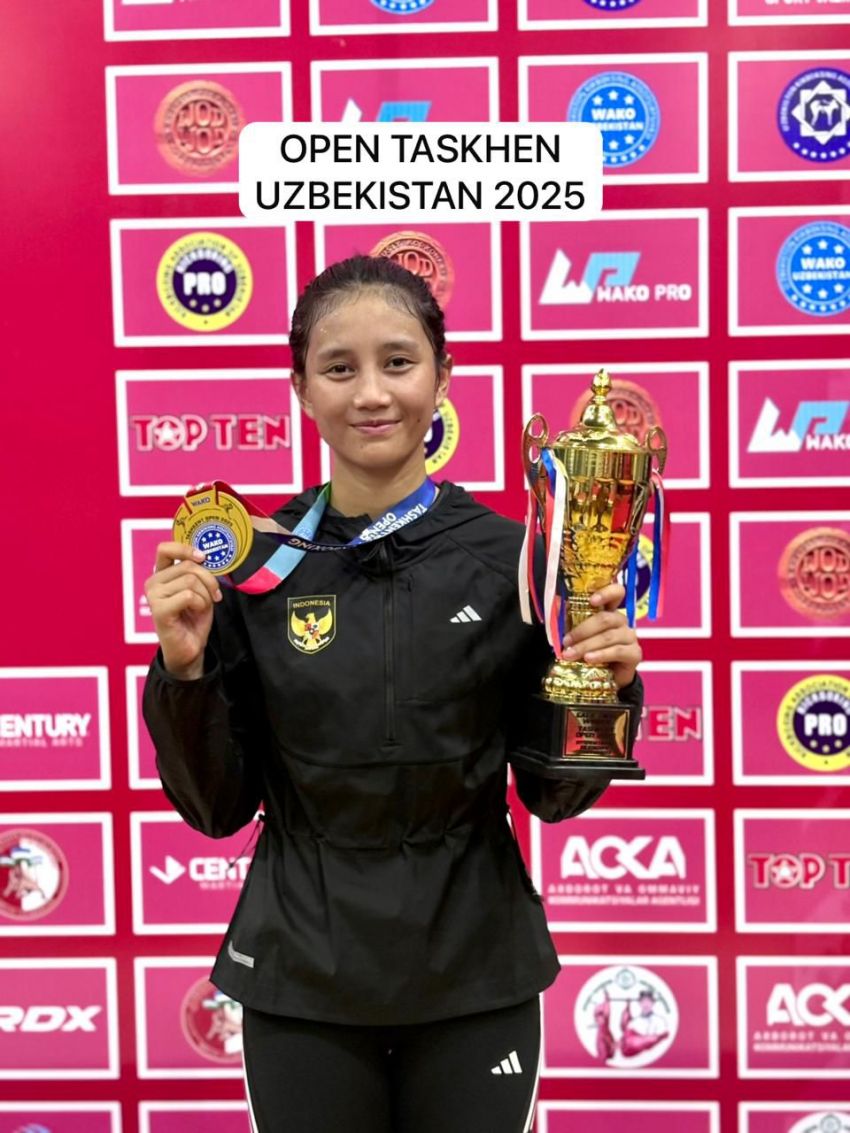 Polri Berbunga Hati, Polwan Sumut Sabet Emas di Piala Dunia Kickboxing Uzbekistan