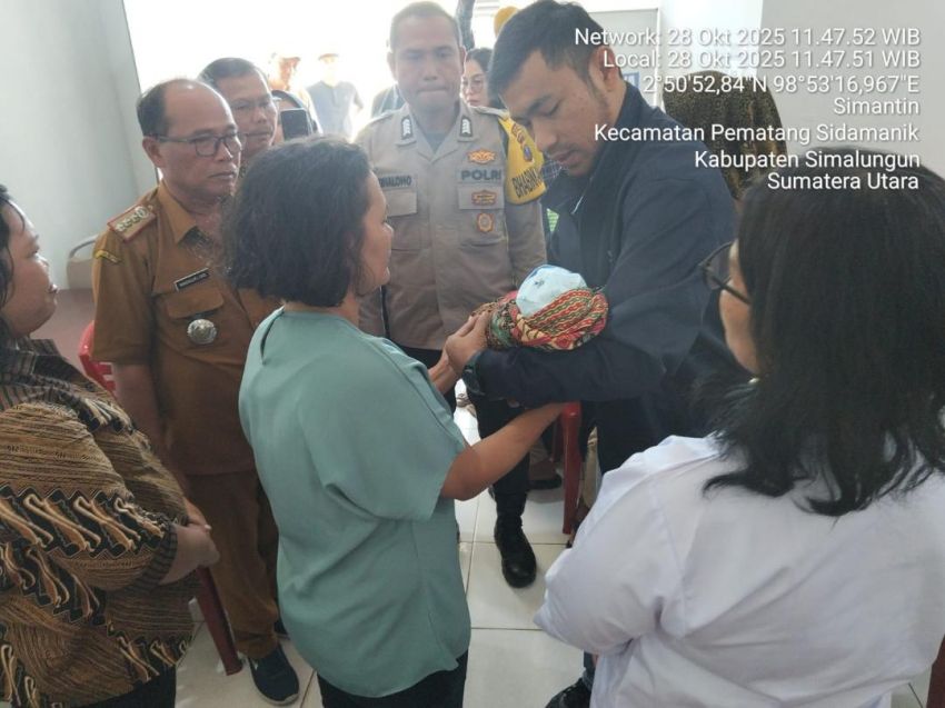 Bayi Siapa ini, di Temukan Polisi Langsung di Serahkan ke Dinas Sosial