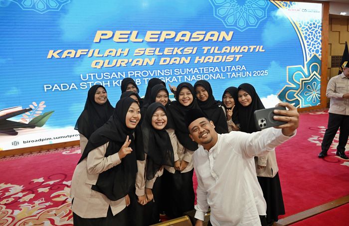 Bobby Nasution Lepas Keberangkatan Kafilah STQH ke Kendari, Harapkan Raih Prestasi dan Berkah untuk Sumut