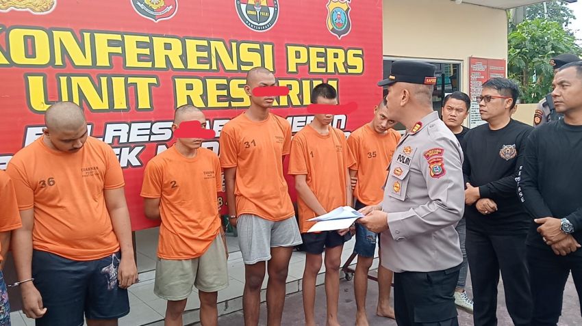 Enam Kawanan Begal di Medan Tembung Ditangkap, Ini Tampangnya