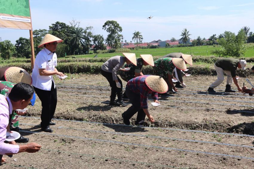Kapolres Pematangsiantar Tanam Jagung Serentak Kuartal IV Tahun 2025