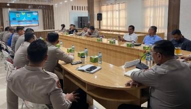 Polres Labuhanbatu Ikuti Zoom Meeting Kesiapan Menghadapi Bencana