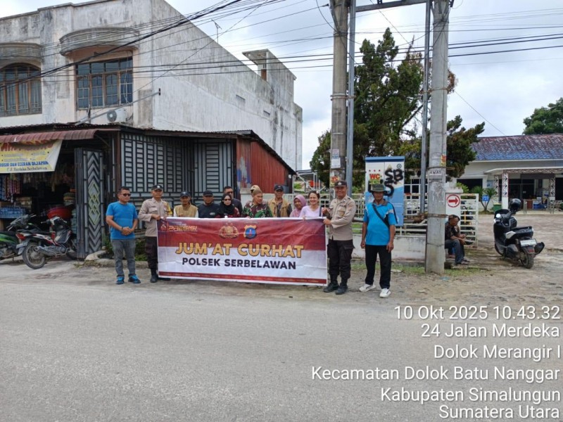 Polsek Serbalawan Menggelar Jumat Berkah dan Jumat Curhat