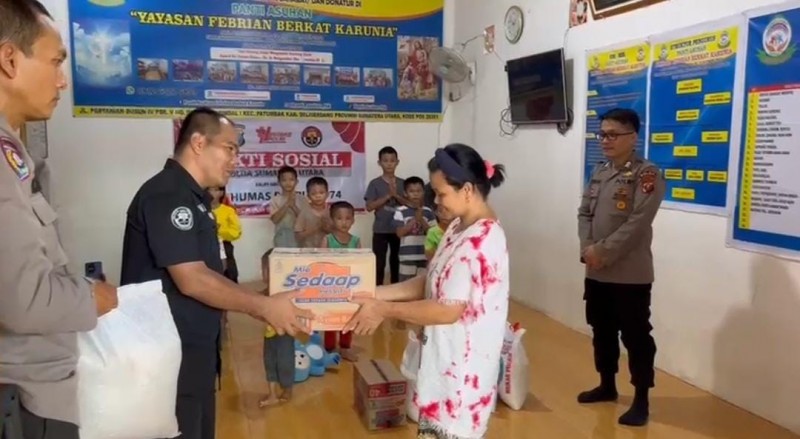 Bidhumas Polda Sumut Gelar Bakti Sosial Sambut HUT Humas Polri ke-74, Wujud Kepedulian untuk Sesama