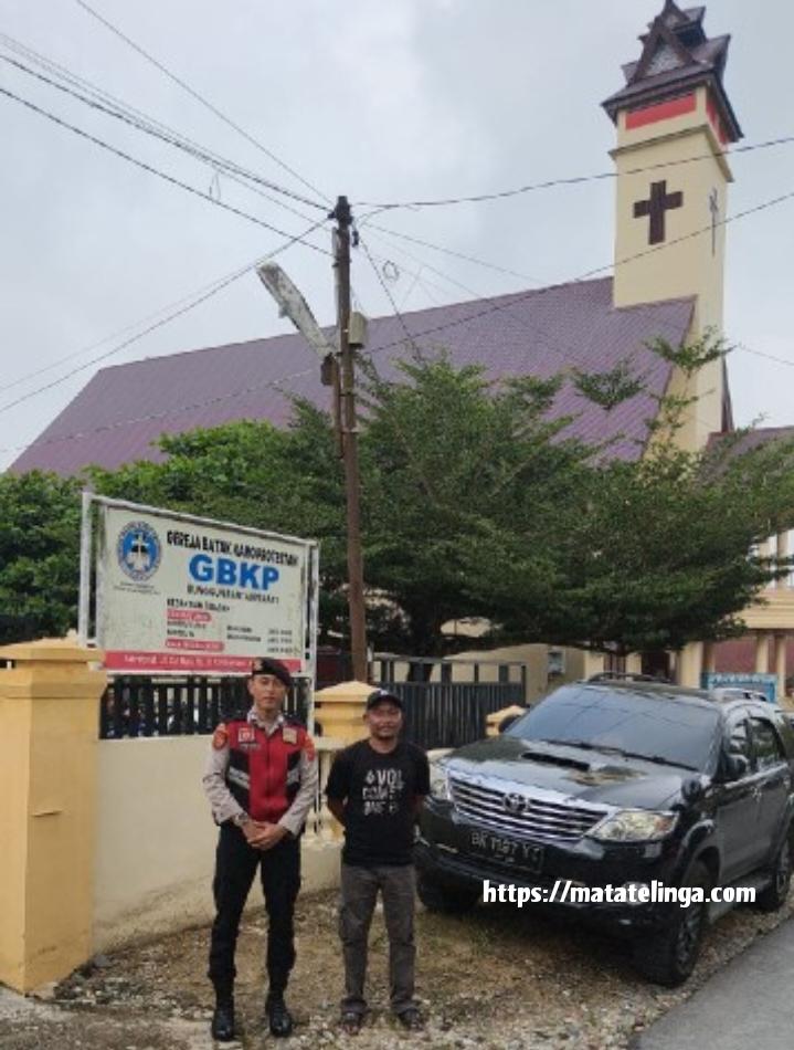 Ciptakan Rasa Aman Beribadah, Sat Samapta Polres Labuhanbatu Jaga sejumlah Gereja