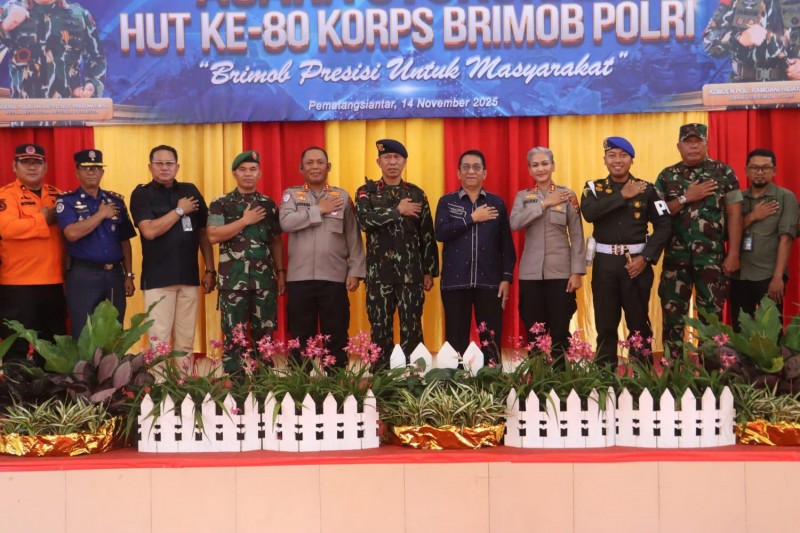 Kapolres Simalungun Hadiri Puncak Peringatan HUT ke-80 Korps Brimob Polri