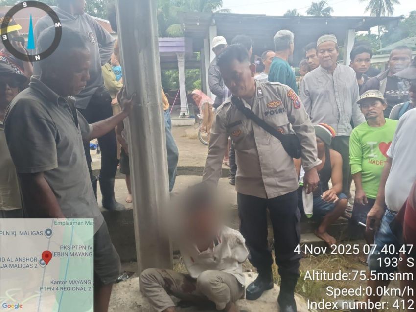Polsek Tanah Jawa Selamatkan Pelaku Curanmor dari Amukan Massa