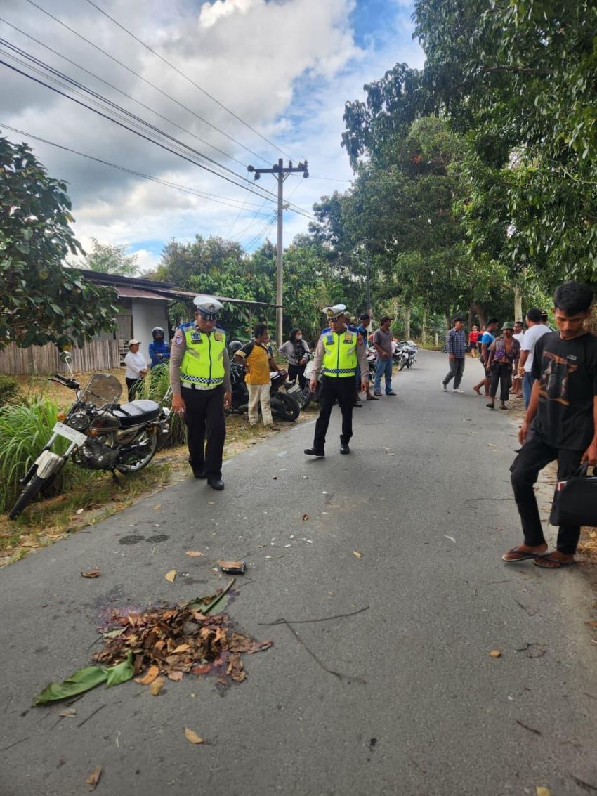 Pengendara Motor Tewas Tergilas Truk Saat Menyalip, Ini Langkah Sat Lantas Polres Simalungun