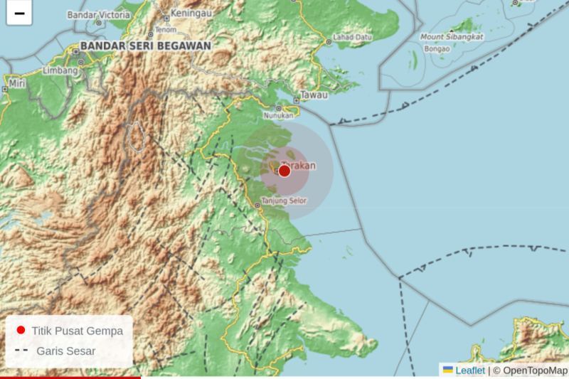 Kalimantan Utara di Guncang Gempa