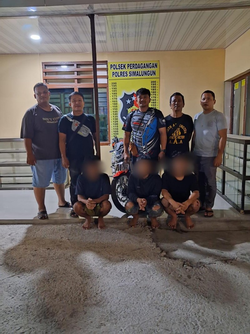Tiga  Remaja Begal CBR  Diringkus Polsek Perdagangan