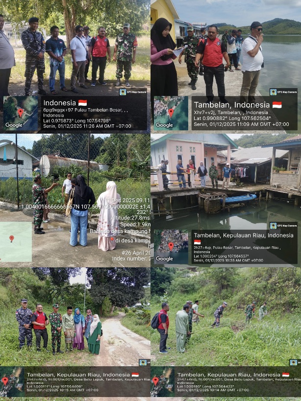 Babinsa Koramil 07/Tambelan Bersama Pendamping KDKMP Meninjau Lahan Untuk Pembangunan Gerai KDKMP di Kecamatan Tambelan