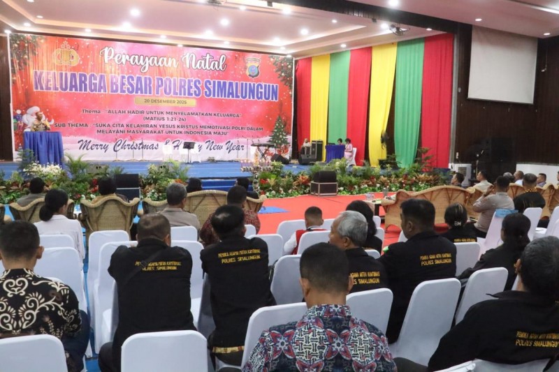 Penuh Haru, Polres Simalungun Rayakan Natal Bersama: "Allah Hadir Untuk Menyelamatkan Keluarga"