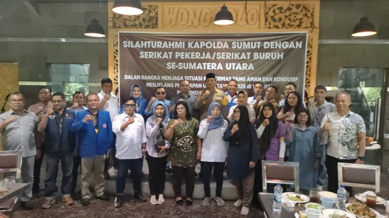 Kapolda Sumut Jalin Silaturrahmi dengan Serikat Pekerja/Buruh Se-Sumatera Utara, Perkuat Sinergi Jelang Tahun Baru 2025&ndash;2026