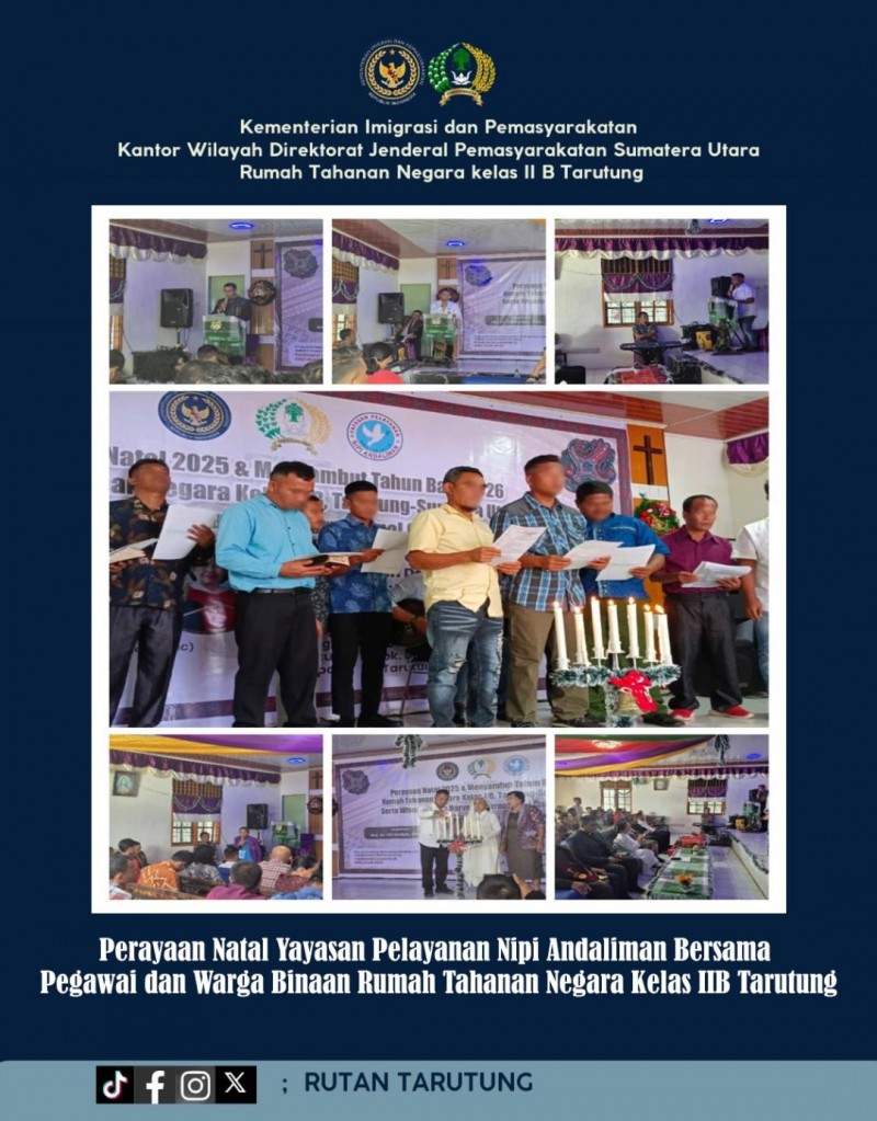 Perayaan Natal di Rutan Tarutung Berlangsung Penuh Sukacita