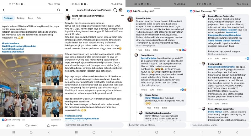 Plt Kepala BPKPAD Humbahas Dibully Netizen Gara-Gara Balas Soal Uang Perjalanan Dinas