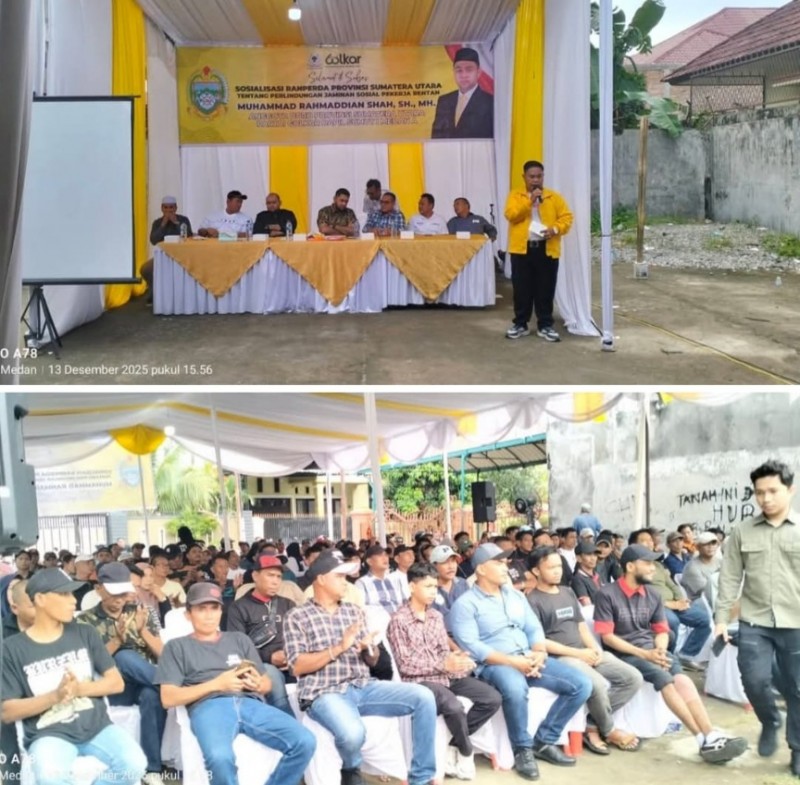 DPRD Sumut Sosialisasikan Ranperda Perlindungan Jaminan Sosial Pekerja Rentan di Medan Denai
