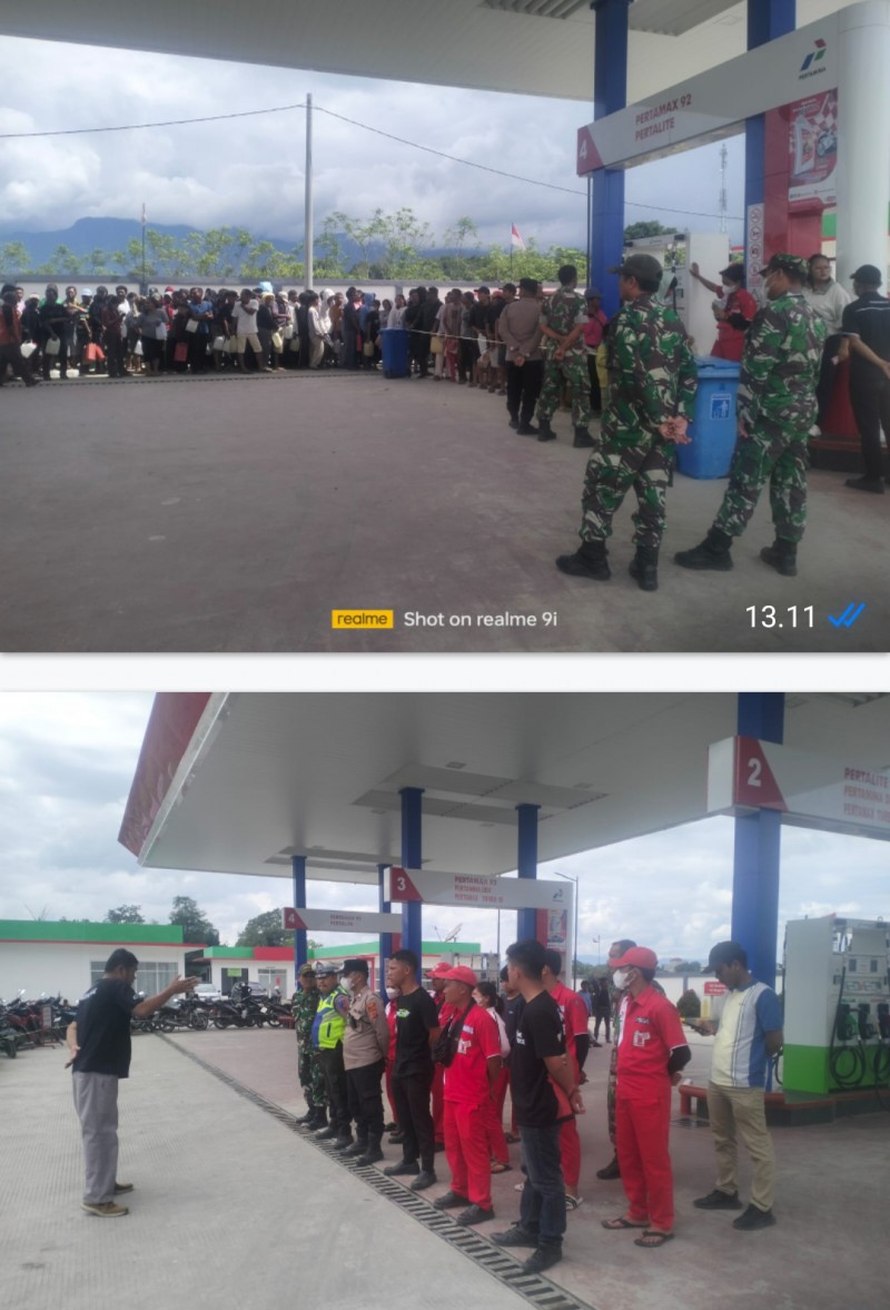 Ini Yang Dilakukan Polsek Silaen Agar Antri BBM Lancar