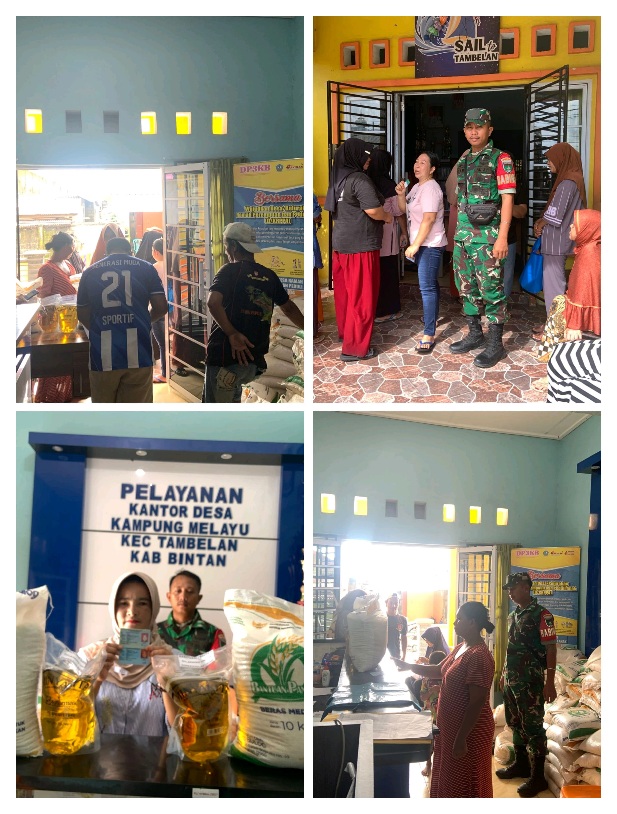 Babinsa Desa Kampung Melayu Dampingi Pembagian Bantuan Sembako dari Kemensos RI