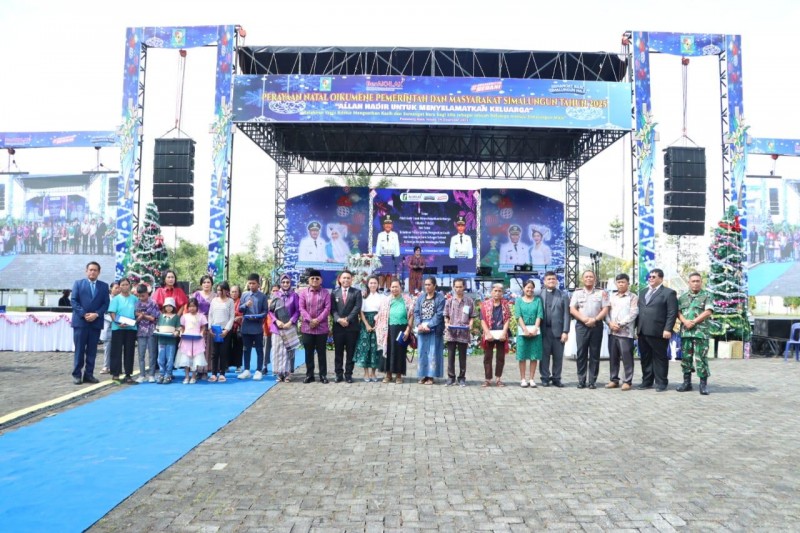 Kapolres Simalungun Hadiri Perayaan Natal Pemkab, Perkuat Kerukunan Umat Beragama di Bumi Habinsaran