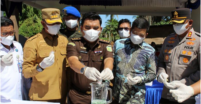 Kejari Madina Musnahkan Barang Bukti Perkara Inkracht, 55 Diantaranya Adalah Perkara Narkotika