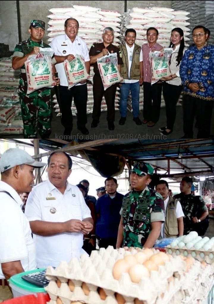 Bupati Dan Dandim Asahan Serta kejaksaan Sidak Pasar Jelang Nataru