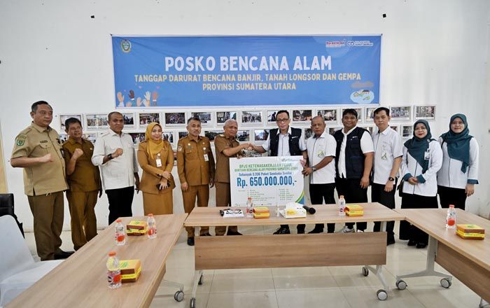 Wagub Sumut Terima Bantuan senilai Rp650 Juta dari BPJS Ketenagakerjaan Sumbagut
