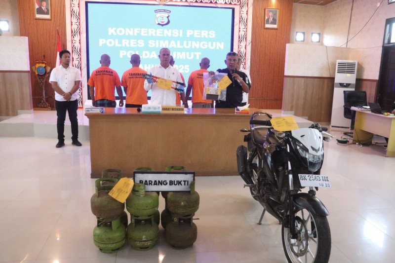 Reskrim Polres Simalungun: Bongkar Sindikat Pencuri Tabung Gas, 4 Pelaku Dibekuk di Medan