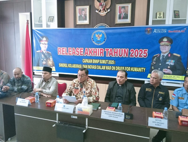 2025, BNN Sumut Ungkap 67 Kasus