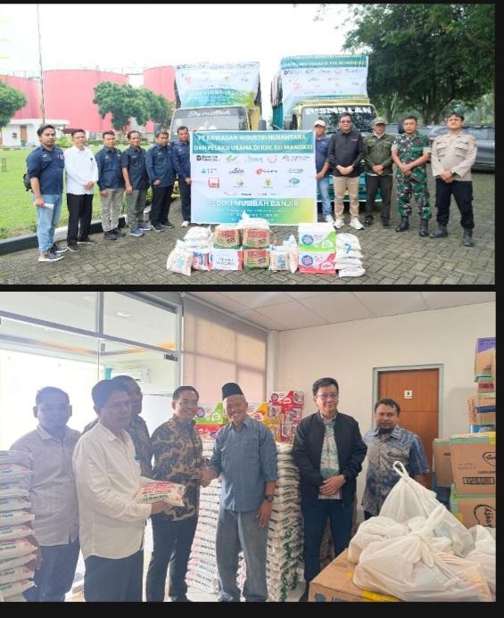 PT KINRA dan Pelaku Usaha di KEK Sei Mangkei Salurkan Bantuan CSR Kepada Korban Bencana