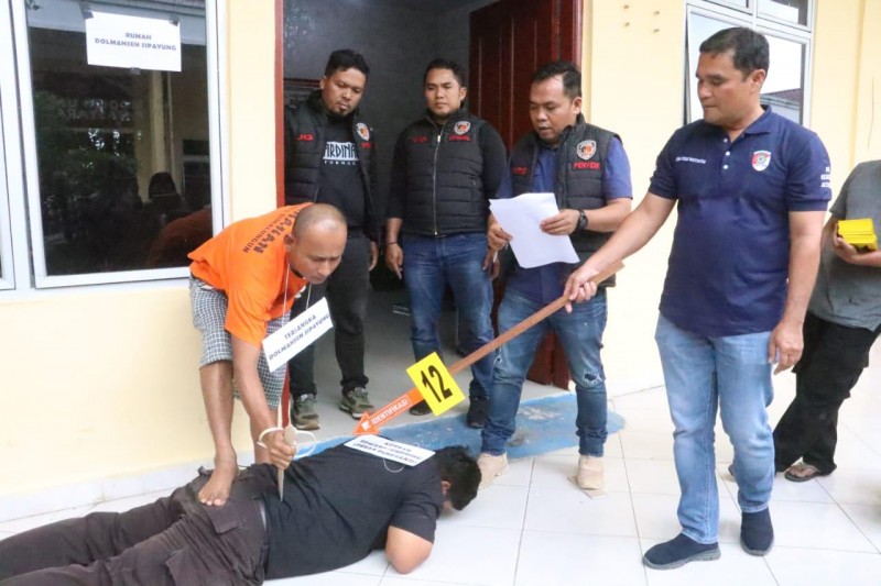 Polres Simalungun Gelar Rekonstruksi Pembunuhan Berdarah di Dolok Silau