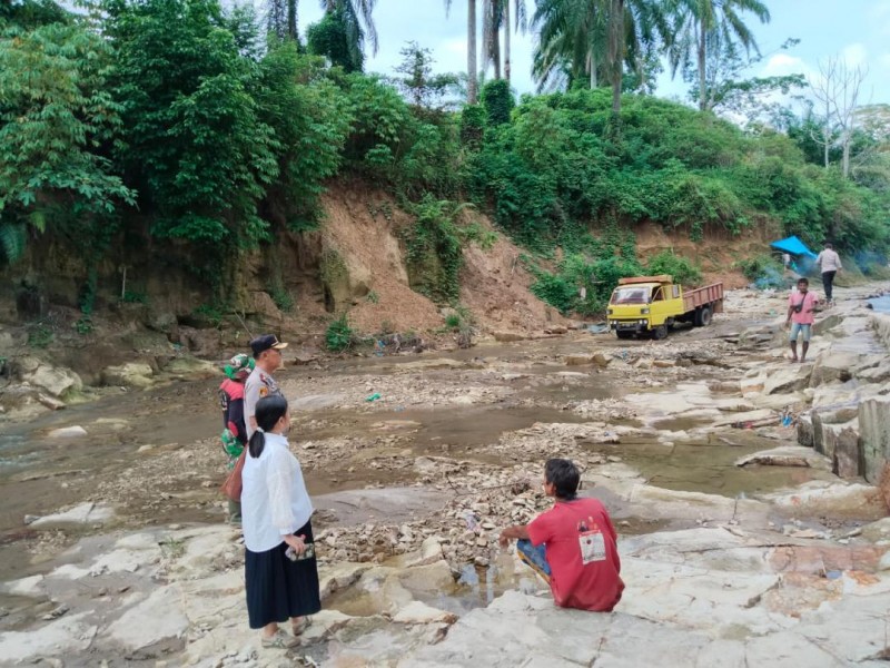 Polsek Tanah Jawa Gerebek Lokasi Tambang Ilegal di Kebun PTPN IV Balimbingan