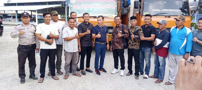 Polsek Bosar Maligas Dampingi Pelepasan Donasi Kemanusiaan untuk Korban Bencana Aceh Tamiang
