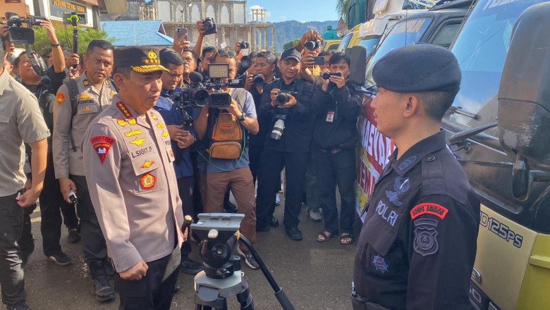 Sinergi Negara untuk Masyarakat: Brimob Polda Sumut Amankan Peninjauan Presiden, Panglima TNI, dan Kapolri