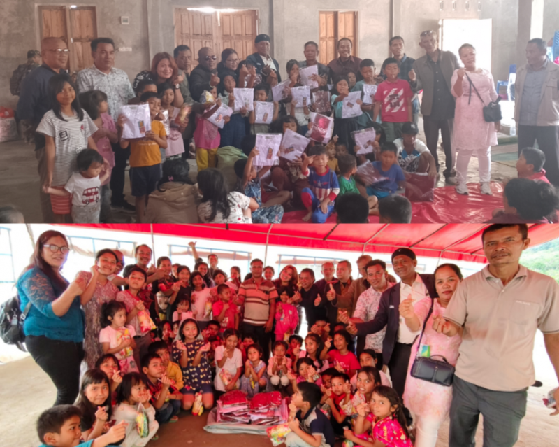 Berbagi Kasih, Momen Natal Aliansi Pers Humbahas Salurkan Seragam Sekolah Untuk Anak SD Terdampak Bencana
