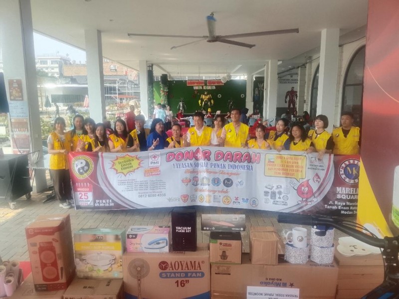 Yayasan Sosial Punak Indonesia Gelar Donor Darah di Marelan Square, Target 200 Pendonor Disambut Antusias Warga