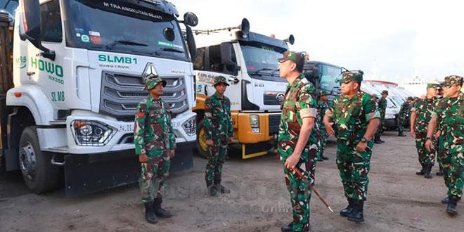 Bantuan KSAD Untuk Korban Bencana Alam Tiba di Pelabuhan Belawan