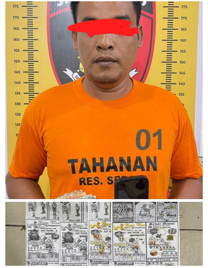 Polres Sergai Bongkar Judi Togel Hongkong,  Satu Juru Tulis Dibekuk