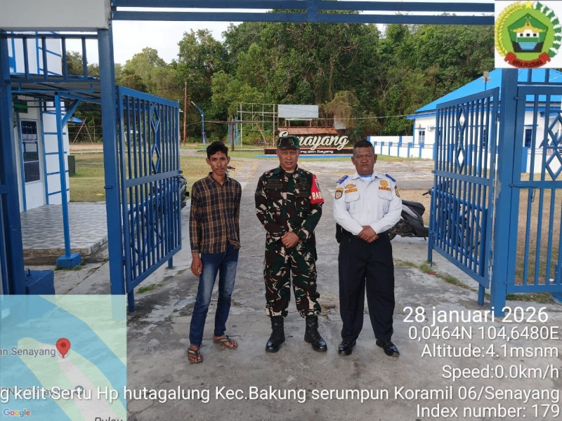 Babinsa Tanjung Kelit Laksanakan Patroli Bersama Dishub dan Satlinmas