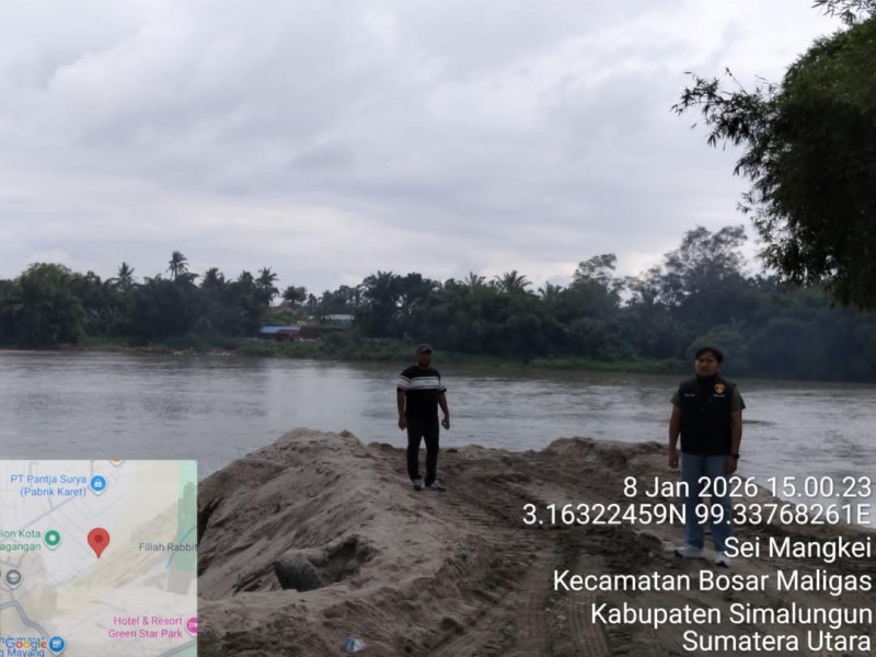 Sat Reskrim Polres Simalungun, Tanggapi Laporan Masyarakat soal Tambang Ilegal di Sungai Bah Bolon